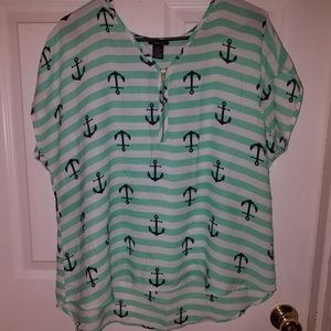 Striped anchor blouse